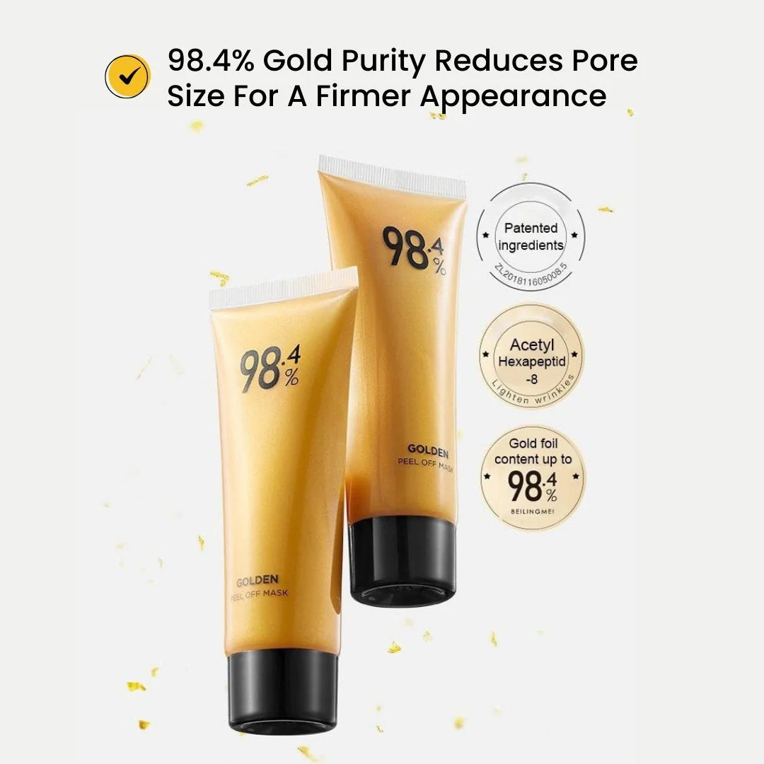ELITEPRO™ Gold Peel off Mask - Anti-Wrinkle, 98.4% Gold, Anti-Aging, Moisturizing, Removes Blackheads, Reduces Fine Lines, Cleans Pores - Image 8