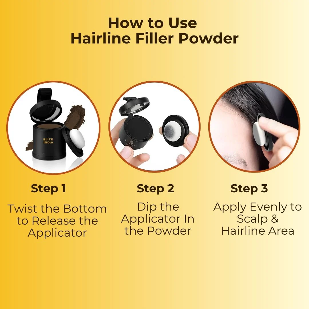 Elite India Hairline Shadow Powder- Works With every skin type: No Harm to your scalp - Image 4