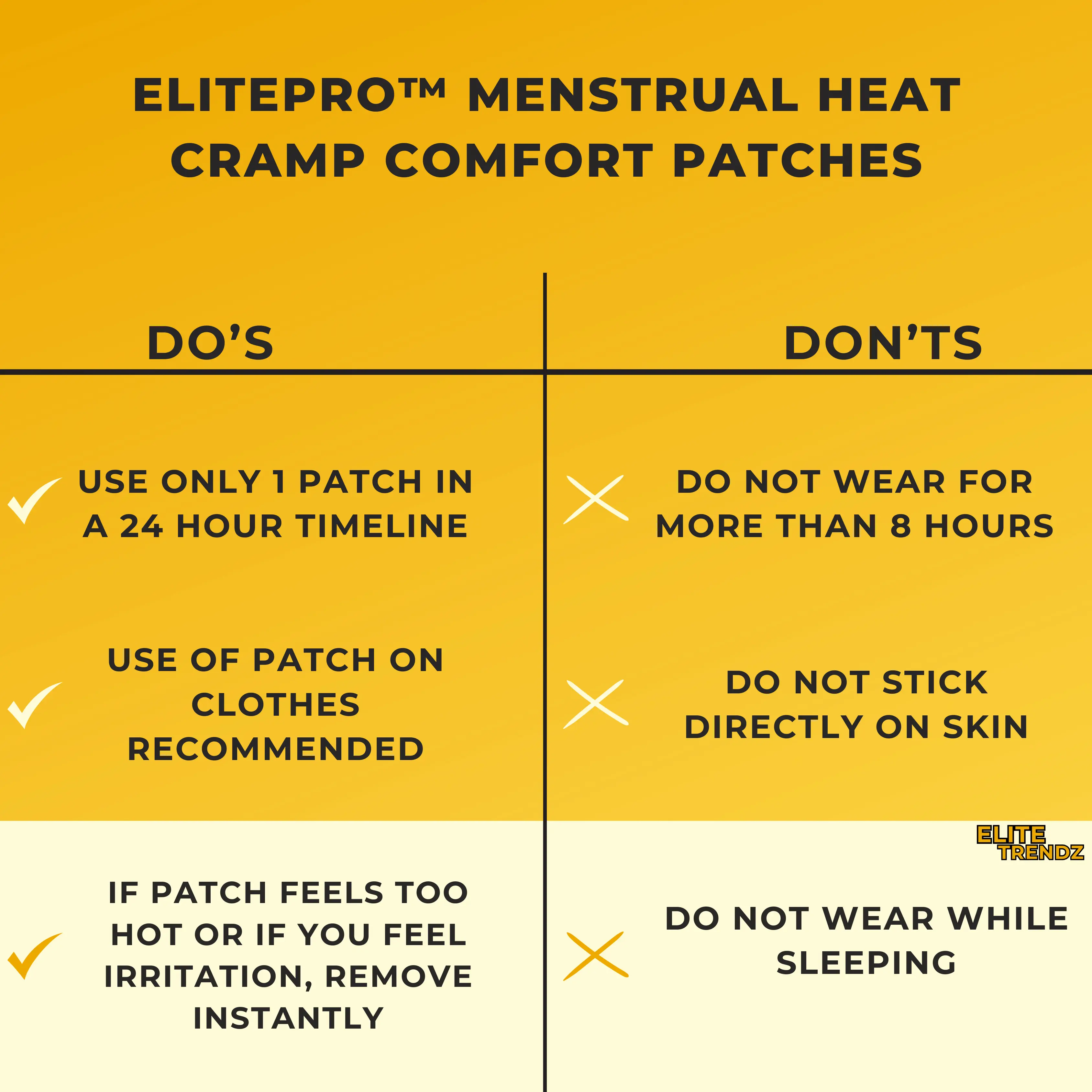 ELITEPRO™ MENSTRUAL HEAT CRAMP COMFORT PATCHES - Image 6