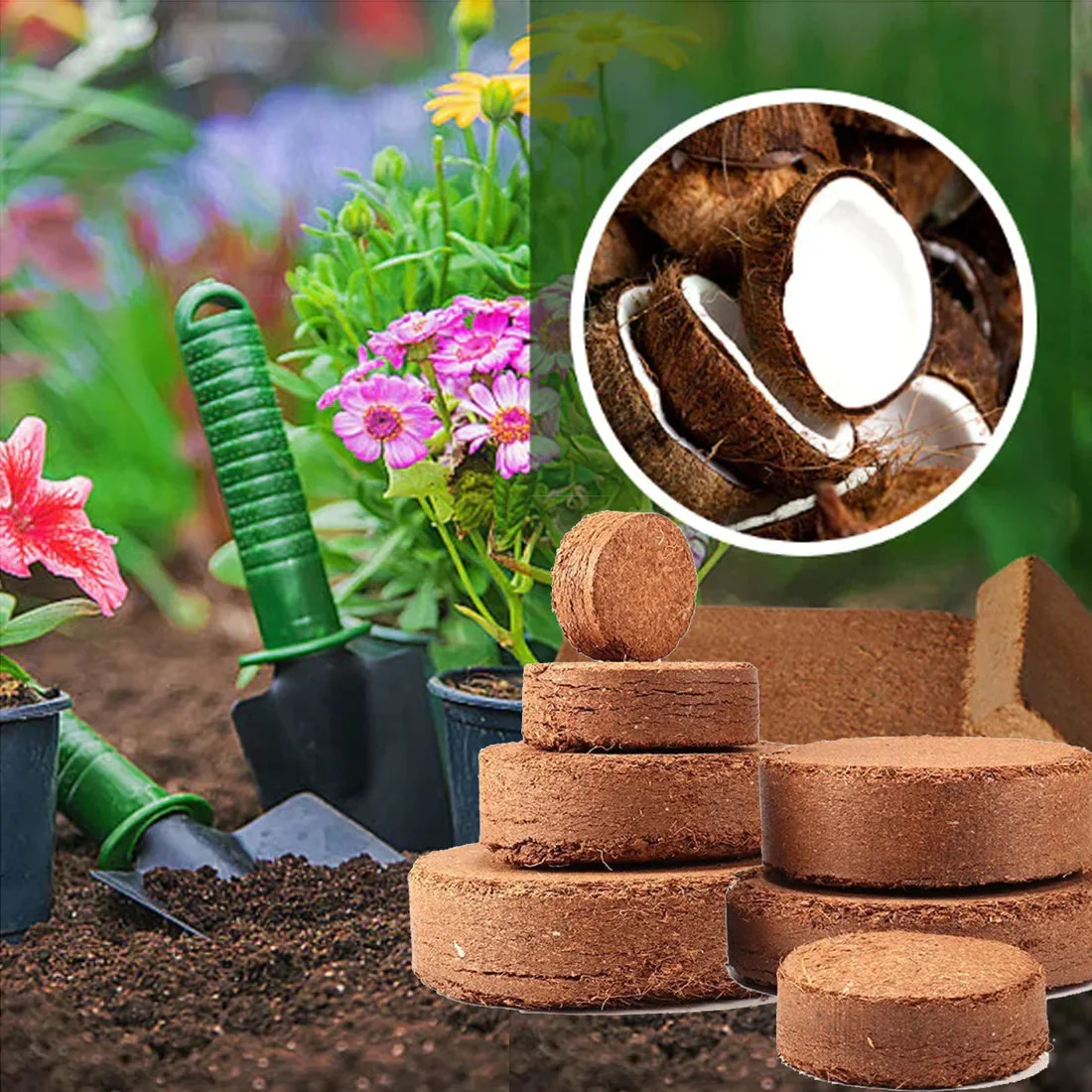 ELITEPRO™ Organic Coco Coir Brick - Potting Soil Mix for Plants- Pack OF 2 Bricks (200 gm each) - Image 6