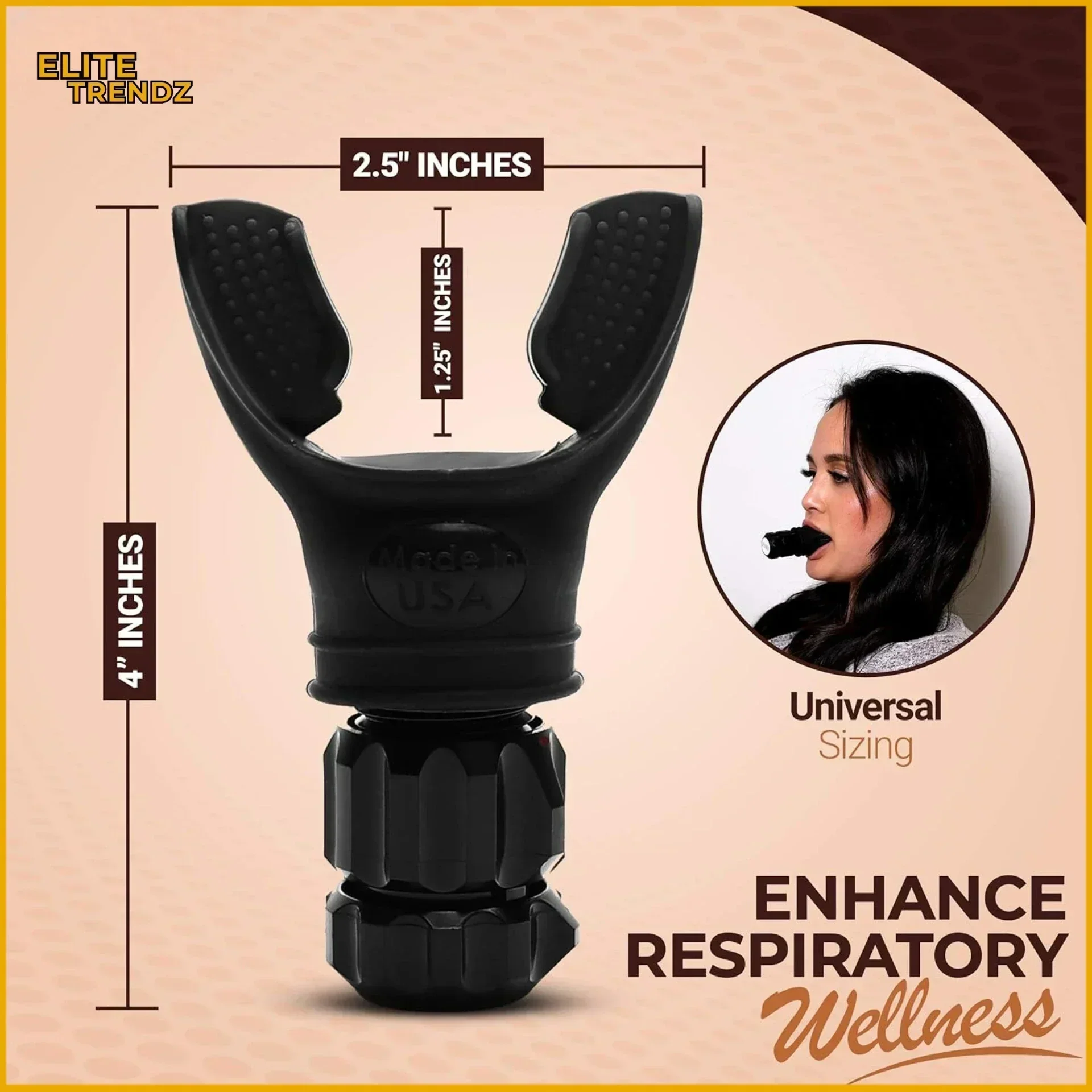 ELITEPRO™ OXYBOOST RESPIRATORY BREATHING LUNG TRAINER EXERCISER - Image 3
