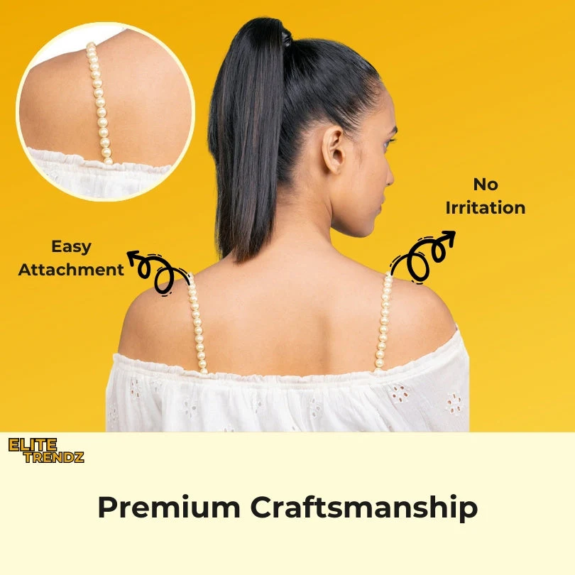 ELITEPRO™ PAIR OF WHITE PEARL BRA STRAPS - Image 2