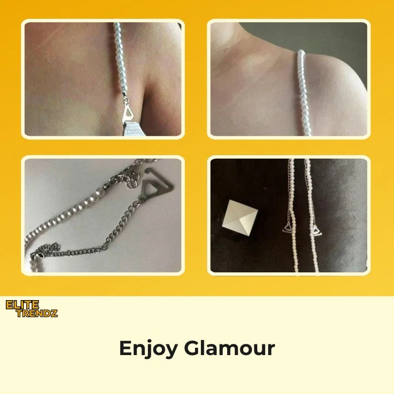 ELITEPRO™ PAIR OF WHITE PEARL BRA STRAPS - Image 4