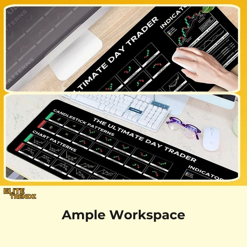 ELITEPRO™ STOCK CHART TRADING DESKTOP KEYBOARD MAT - Image 3