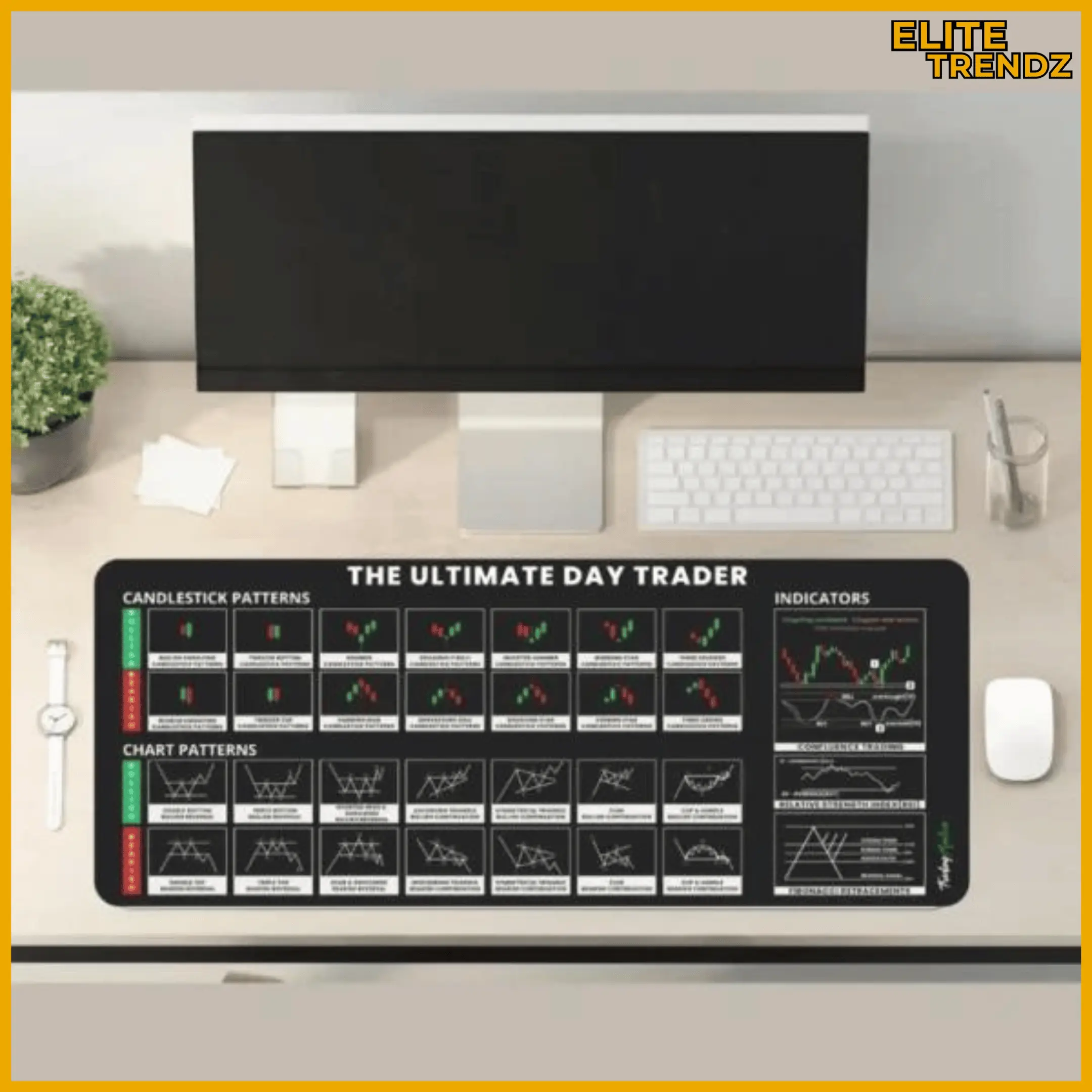 ELITEPRO™ STOCK CHART TRADING DESKTOP KEYBOARD MAT - Image 6