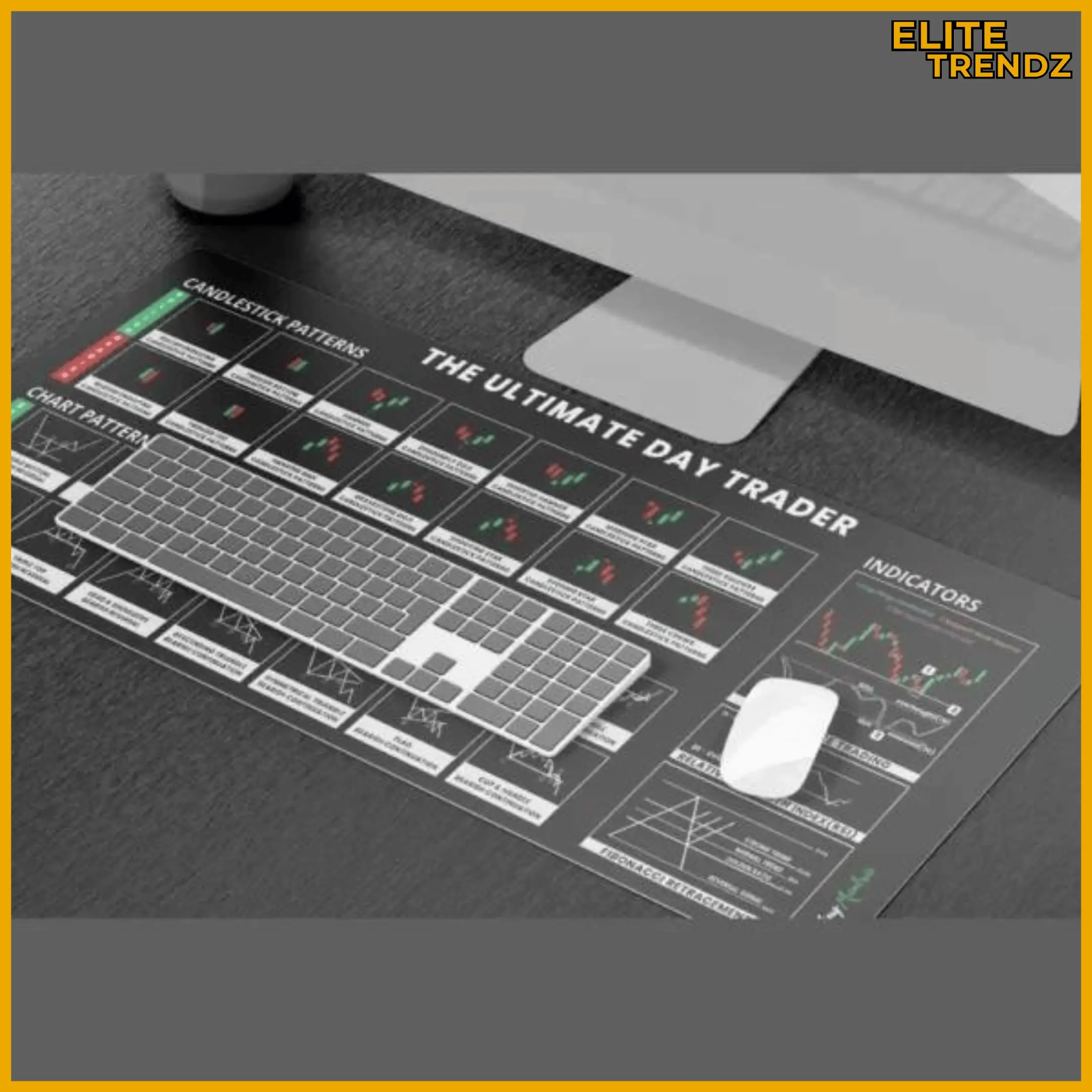 ELITEPRO™ STOCK CHART TRADING DESKTOP KEYBOARD MAT - Image 7