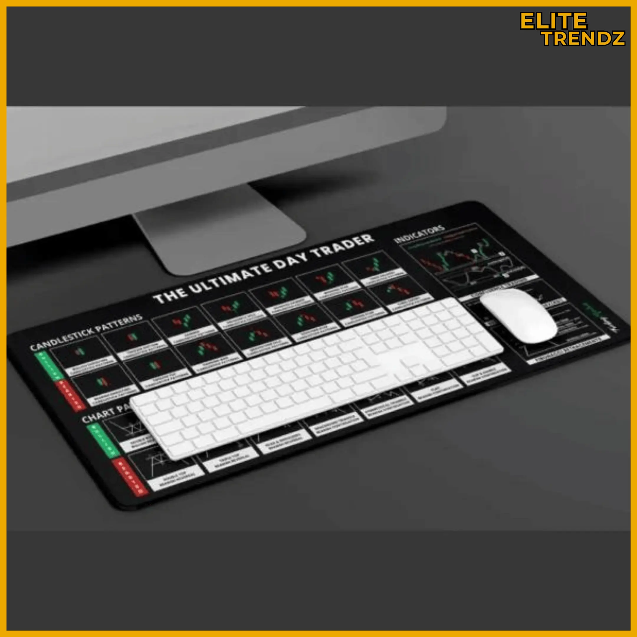 ELITEPRO™ STOCK CHART TRADING DESKTOP KEYBOARD MAT - Image 8