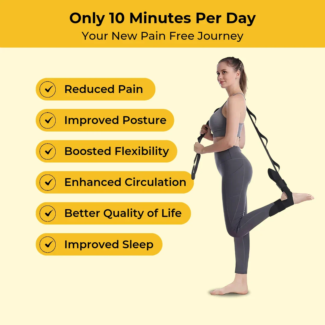 ELITEPRO™ Stretching FlexStrap - Experience relief from back & hip pain in just 14 days with only 10 minutes of daily effort. - Image 2