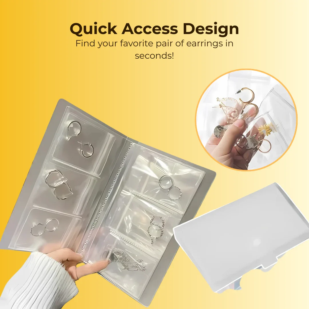 ELITEPRO™ Transparent Jewelry Storage Book set : Holds up to 240 pieces of Jewelry - Image 2