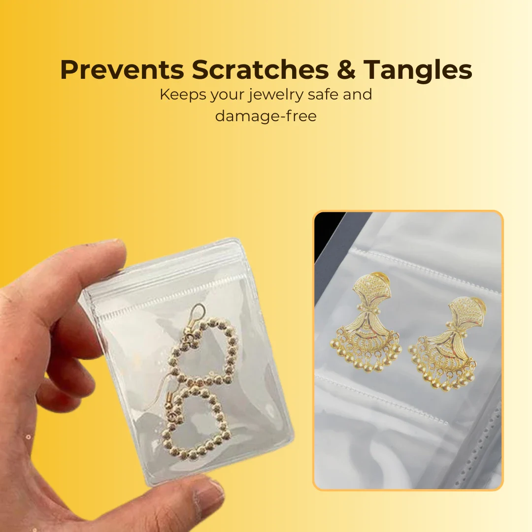 ELITEPRO™ Transparent Jewelry Storage Book set : Holds up to 240 pieces of Jewelry - Image 3