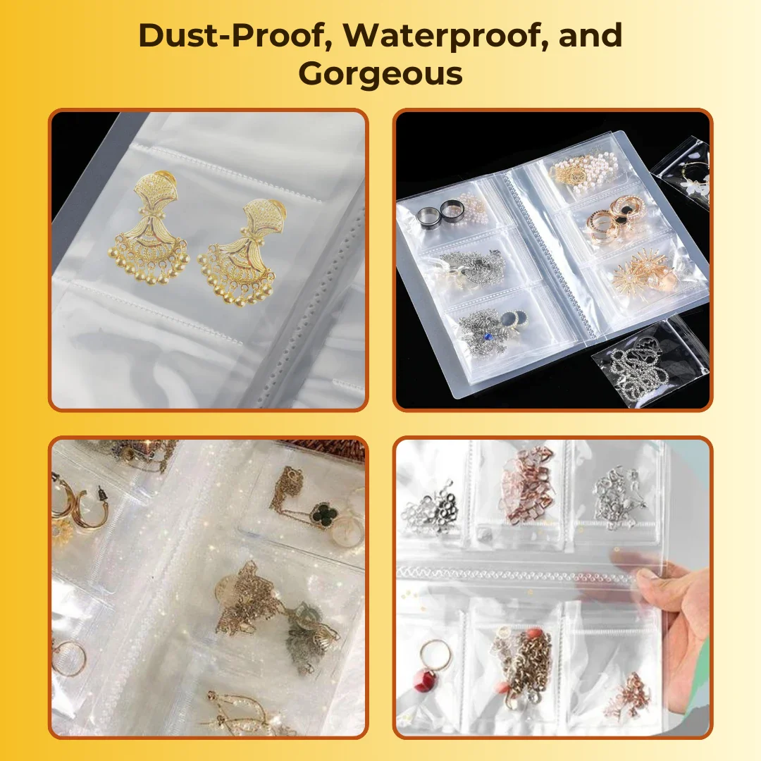 ELITEPRO™ Transparent Jewelry Storage Book set : Holds up to 240 pieces of Jewelry - Image 5