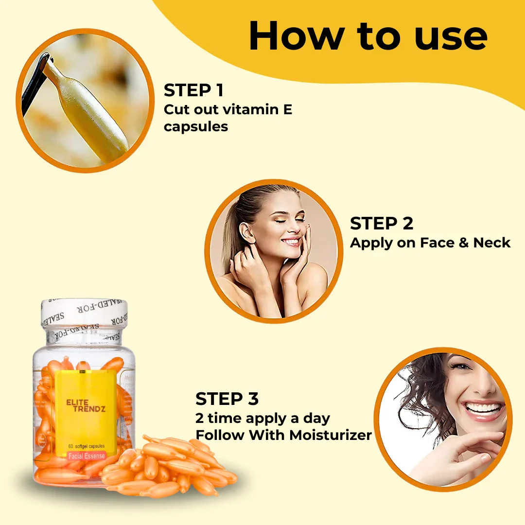 ELITEPRO™ Youthful Skin Vitamin E Serum Capsule Elixirs With Anti Aging Properties - Image 4