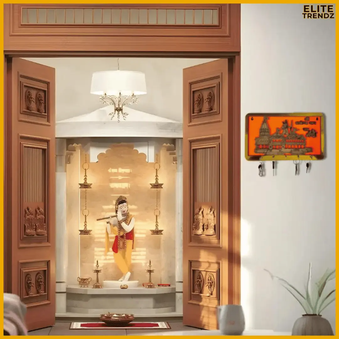 ELITEPRO™ RAM MANDIR WOODEN KEY HOLDER - Image 3