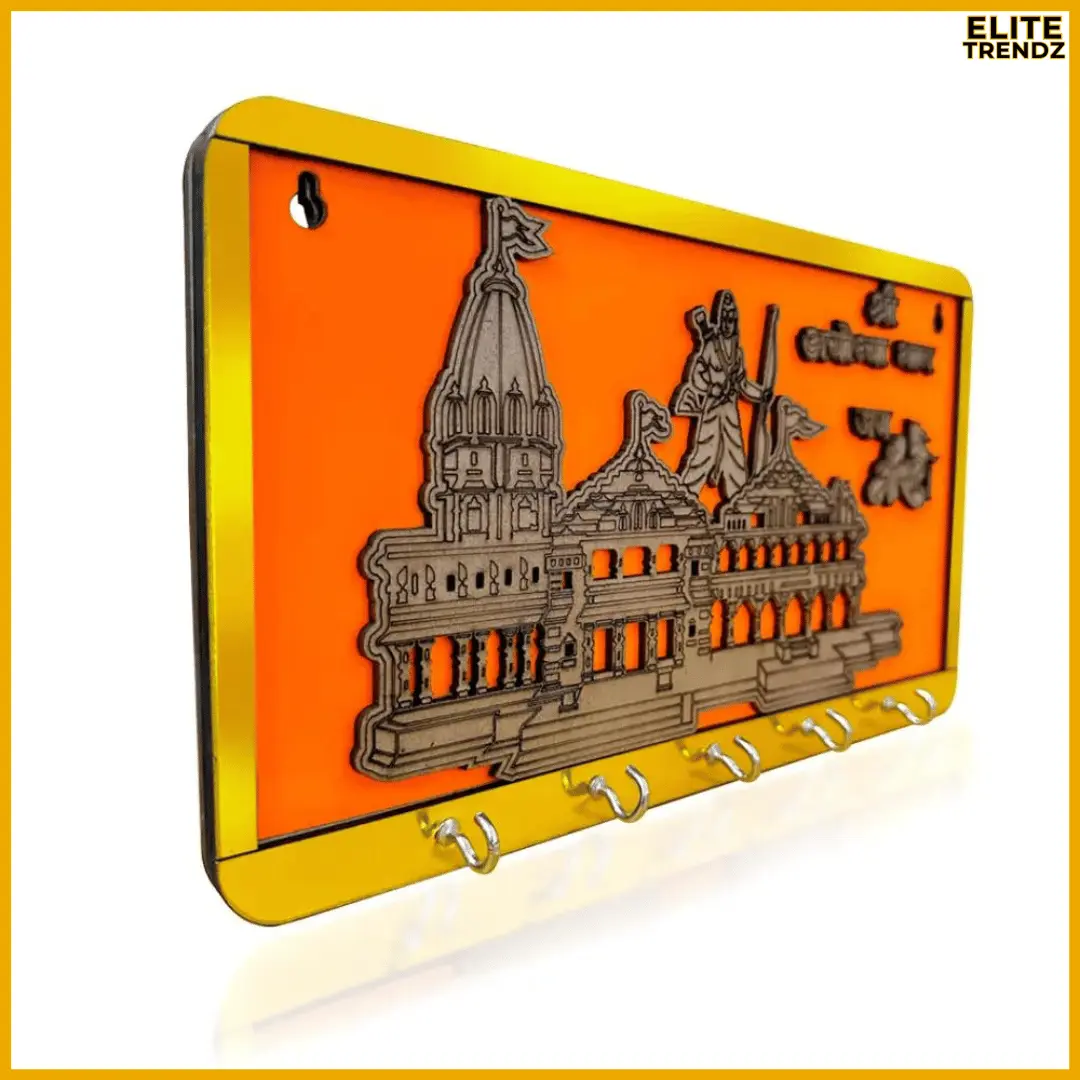 ELITEPRO™ RAM MANDIR WOODEN KEY HOLDER - Image 6
