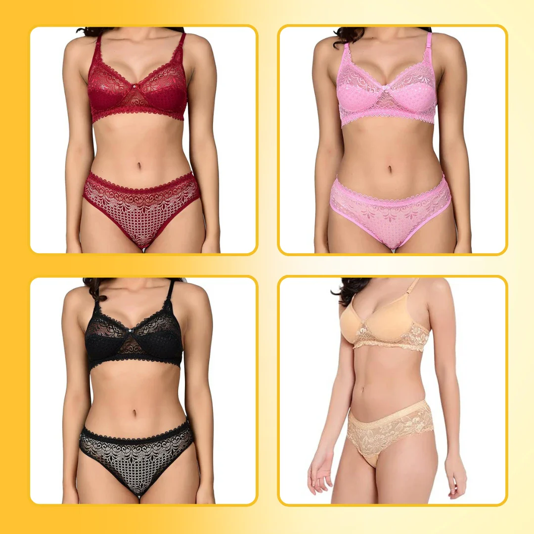 Everyday Wear Lingerie Set - Cotton Front Open Bra + Seamless No Panty Lines Underwear Set For Women - Image 8