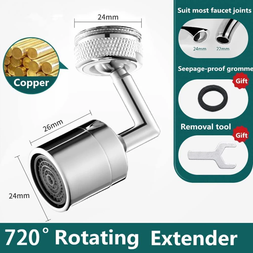 Filter Faucet -Kitchen 720� Rotatable Splash Filter Faucet Sprayer - Image 5