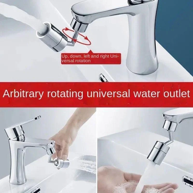 Filter Faucet -Kitchen 720� Rotatable Splash Filter Faucet Sprayer Head Flexible Bathroom Tap Extender - Image 2