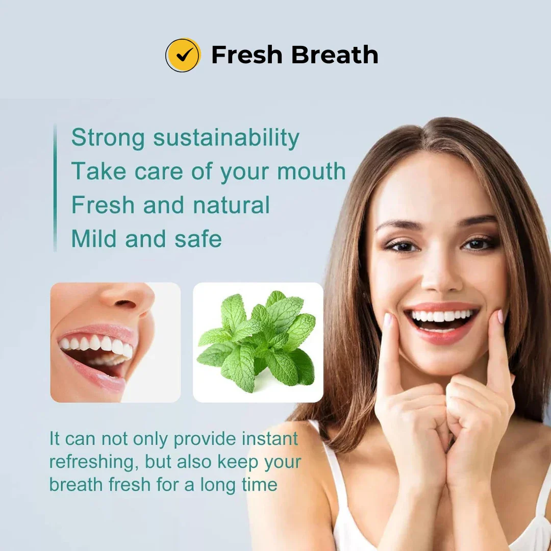 Fresh Breath Essence Breath Care Drop 30ml, Bad Breath Eliminating Serum, Fresh Breath Oral Care Essence, Natural Breath Freshening Drops, With Mint Oil Breath Freshener Bad Breath Eliminating - Image 8