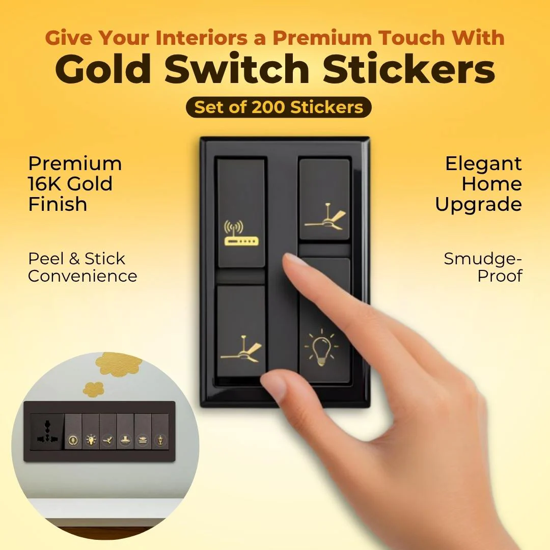 Black & Gold Switch Stickers - Image 3