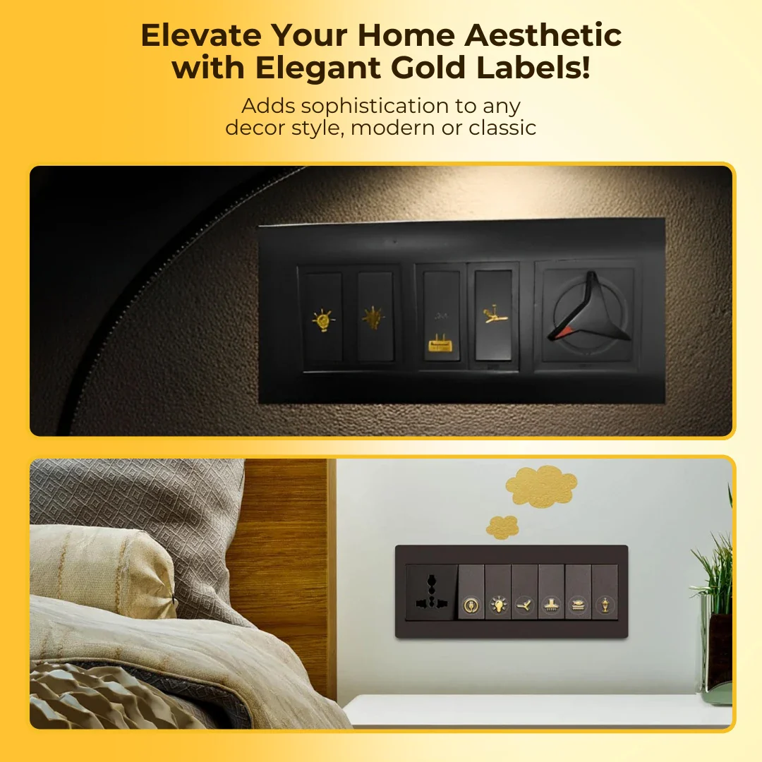Black & Gold Switch Stickers - Image 5