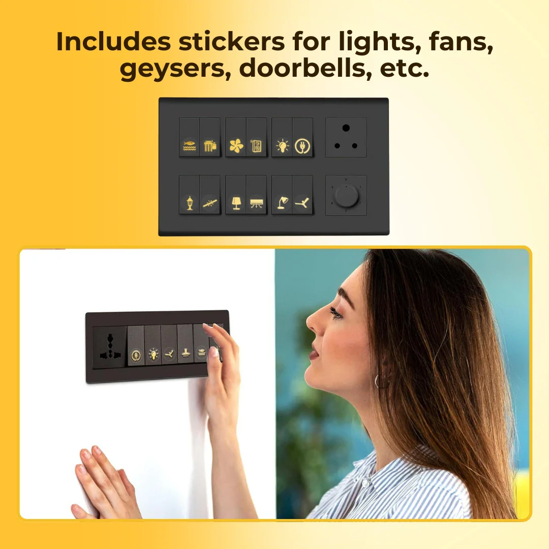 Black & Gold Switch Stickers - Image 7