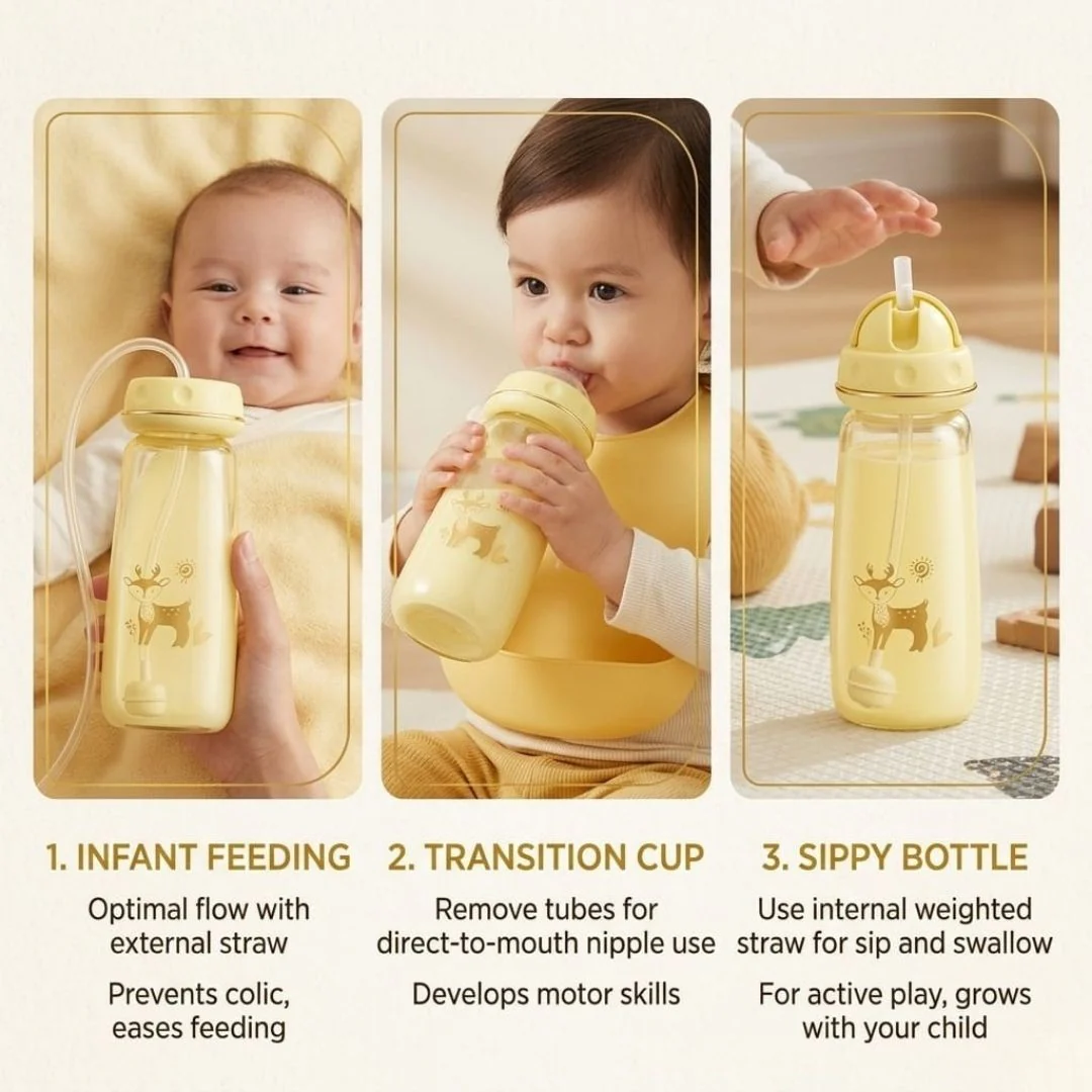 Hands-Free Baby Feeding Bottle - 150ml - Image 5