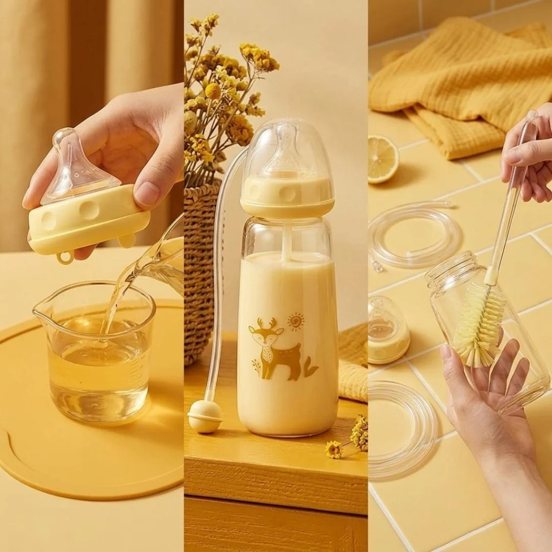 Hands-Free Baby Feeding Bottle - 150ml - Image 7