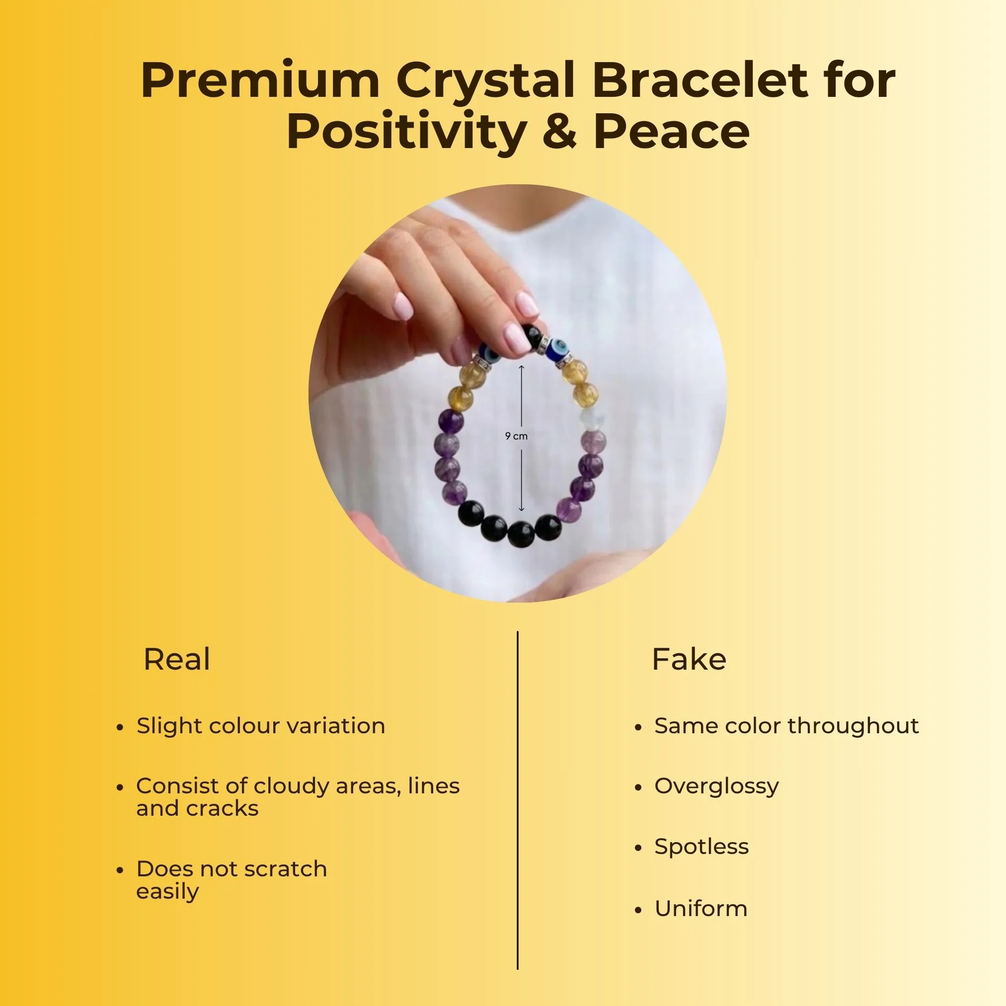 Original Stones Hematite Rashi Bracelet With Verified Lab Certificate Card - Image 5