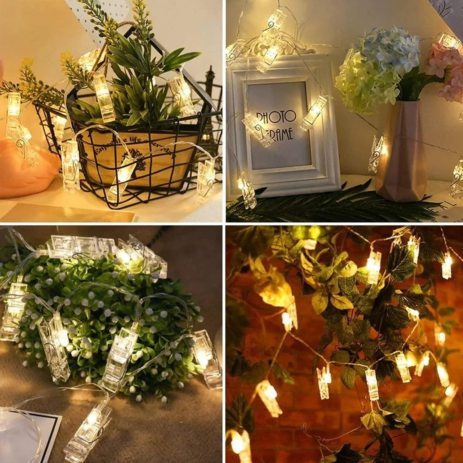 ELITEPRO™ Home 16 LED Photo Clip String Lights for Hanging Photos Cards - Image 8