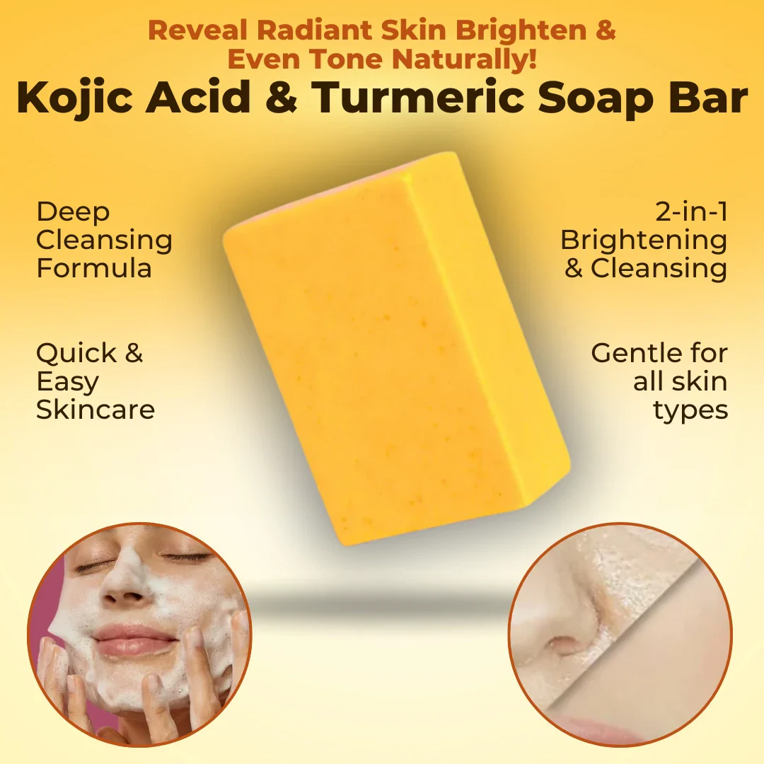 Anti -Tan Handmade Natural Kojic Acid & Turmeric Soap Bar : Completely Chemical FREE - Tested & Certified ✅