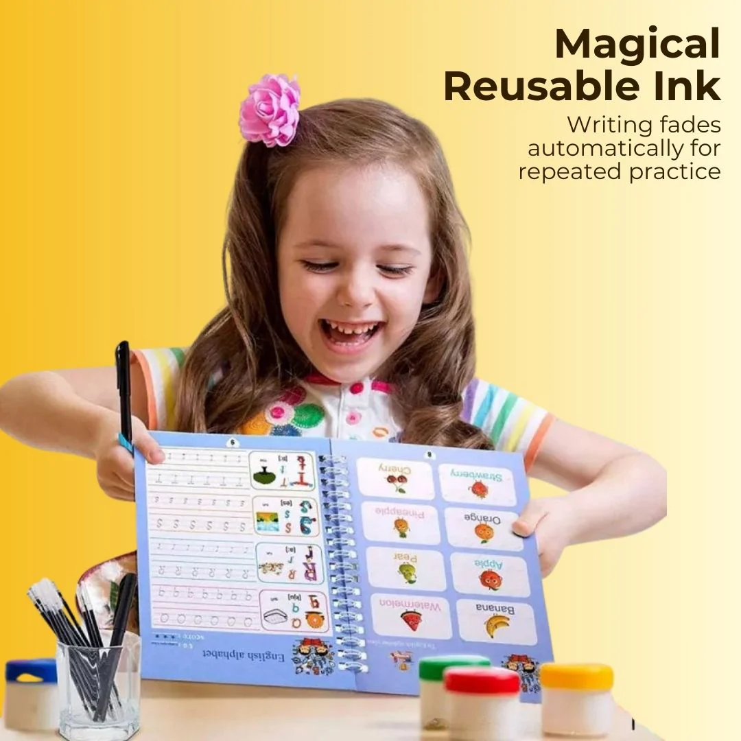 Reusable Magic Practice Book For Kids - 3+ Age With FREE 20 page Kids Personality Development eBook Guide for Parents - Image 3