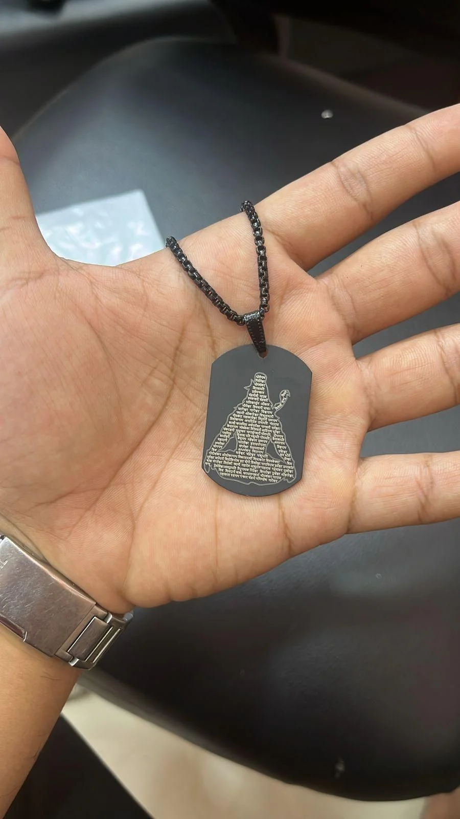 Mahadev Jyotirling Tag Stainless Steel Chain Locket For Men - Image 5