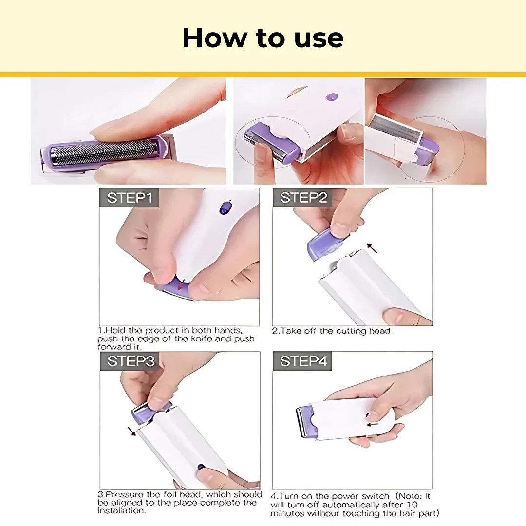 ELITEPRO™ Painless Facial Body Hair Trimmer, Rechargeable Hair Remover, Applicable to Any Part of the Body - Image 4