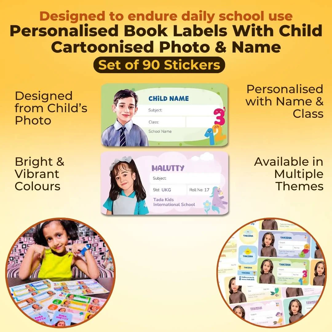 Personalised Book Labels With Child Photo & Name - Image 3