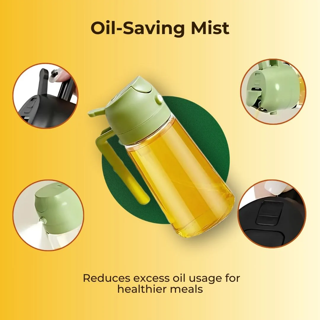 Portable 2 In 1 Sprayer Oil Dispenser With Free 45 Kitchen Label Stickers - Image 4
