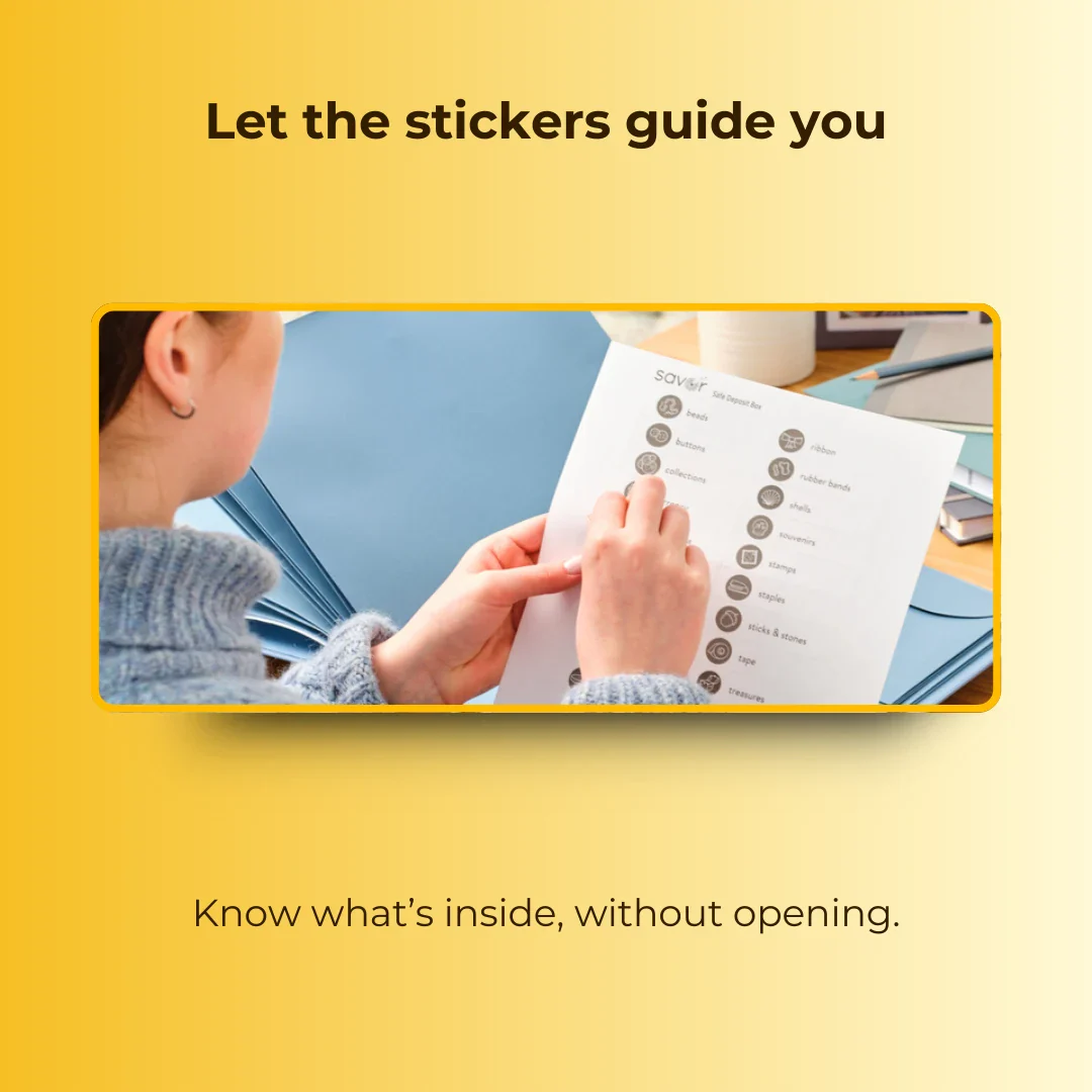 Premium Folio Document Organizer With Label Stickers - Image 2