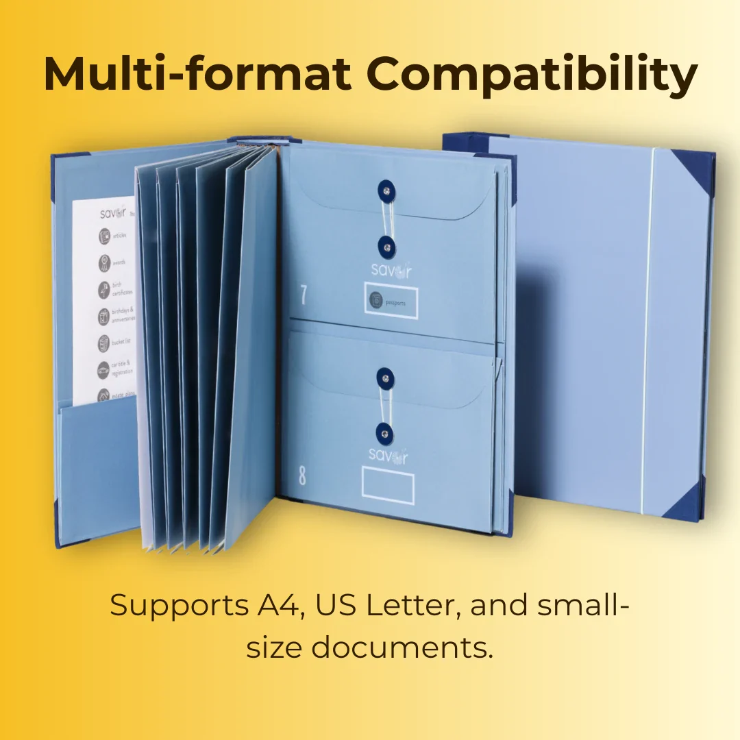 Premium Folio Document Organizer With Label Stickers - Image 3