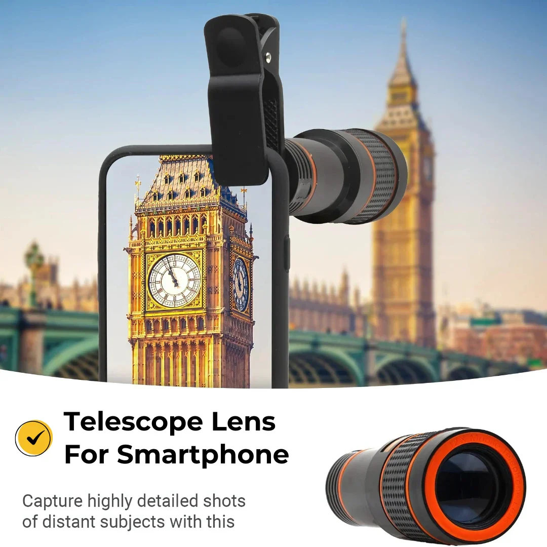 ELITEPRO™ Monocular Phone Telescope | Protable HD 14x Optical Zoom Smartphone Camera Telescope Lens Monocular Travel Hiking Tour - Image 2