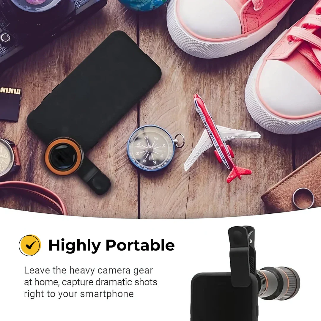 ELITEPRO™ Monocular Phone Telescope | Protable HD 14x Optical Zoom Smartphone Camera Telescope Lens Monocular Travel Hiking Tour - Image 3