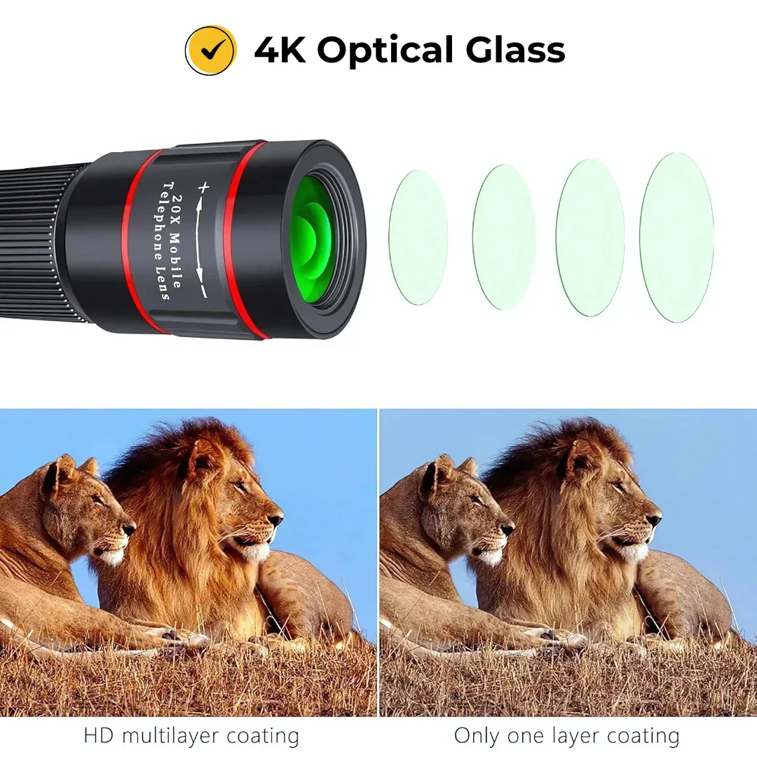 ELITEPRO™ Monocular Phone Telescope | Protable HD 14x Optical Zoom Smartphone Camera Telescope Lens Monocular Travel Hiking Tour - Image 4