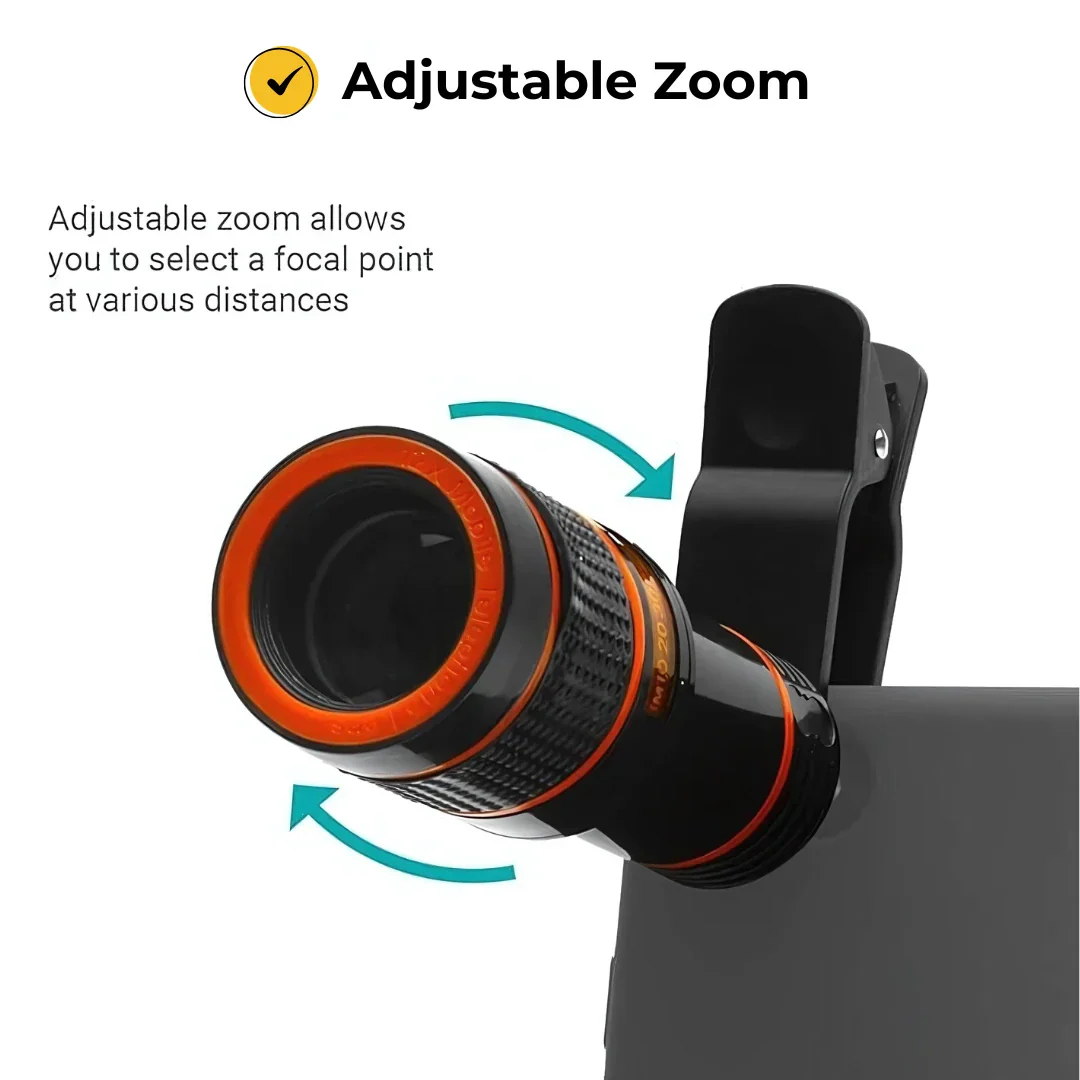 ELITEPRO™ Monocular Phone Telescope | Protable HD 14x Optical Zoom Smartphone Camera Telescope Lens Monocular Travel Hiking Tour - Image 5
