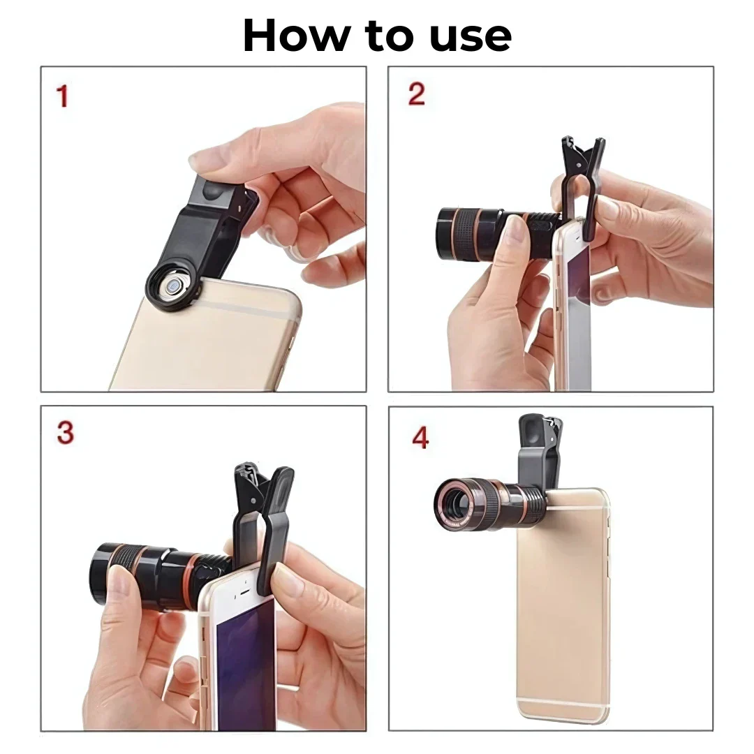 ELITEPRO™ Monocular Phone Telescope | Protable HD 14x Optical Zoom Smartphone Camera Telescope Lens Monocular Travel Hiking Tour - Image 8