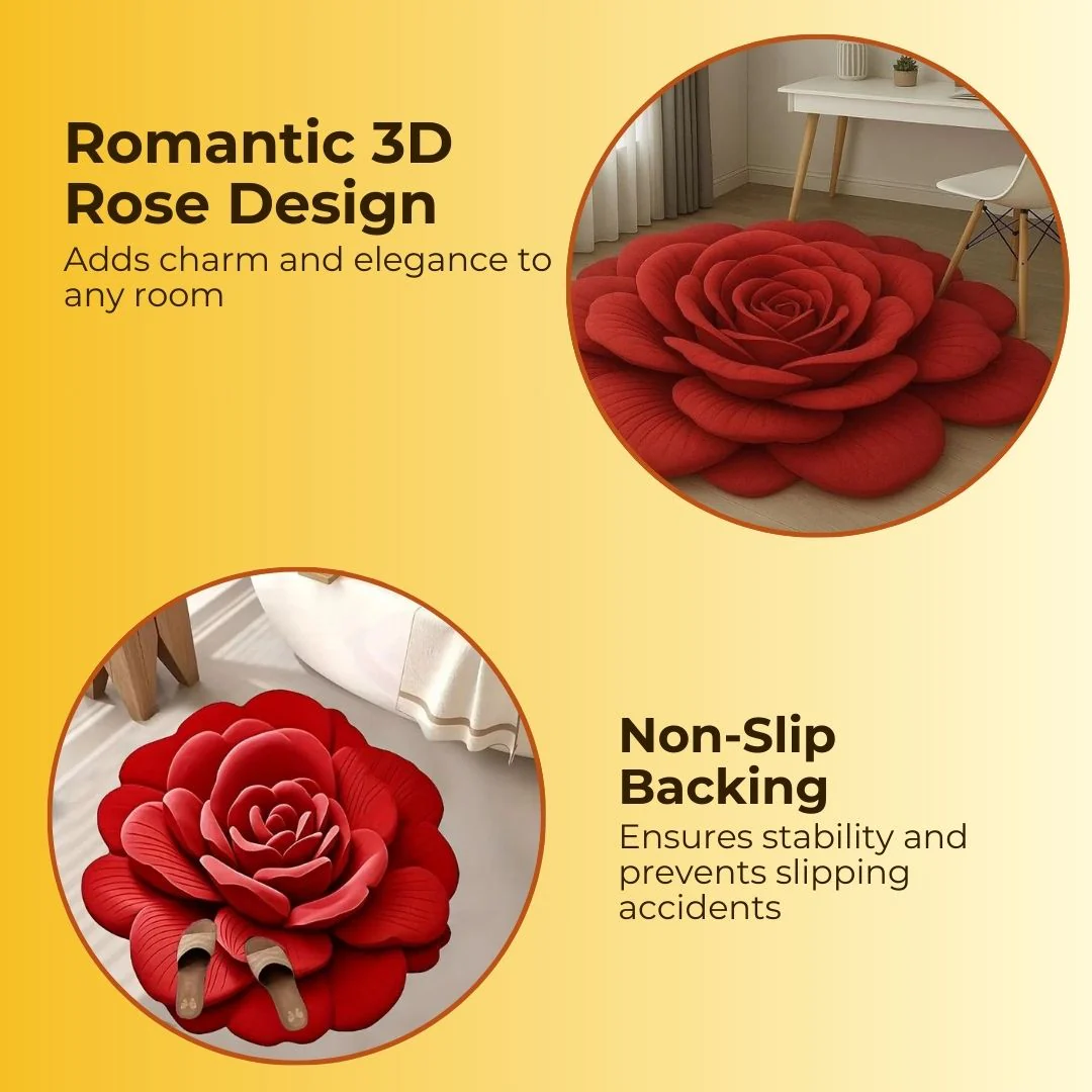 Imported 3D Rose Mat Quick Dry Non Slip - Trending Item 🔥 - Image 3