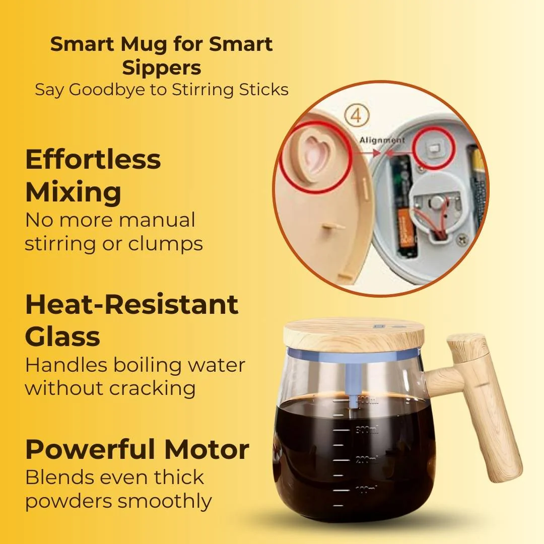 Self Stirring Mug With Free Coffee Stencil - Image 3