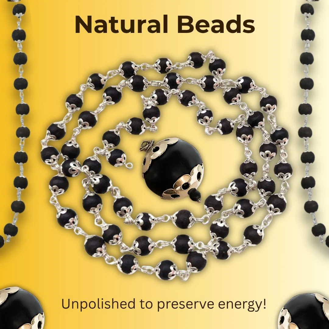 Silver Capped Karungali Mala - Image 4