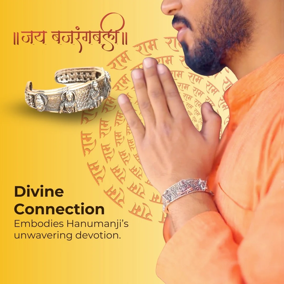 925 Sterling Silver Plated Original Bajrang Shakti Kada™ 💪 🚩 - Image 2