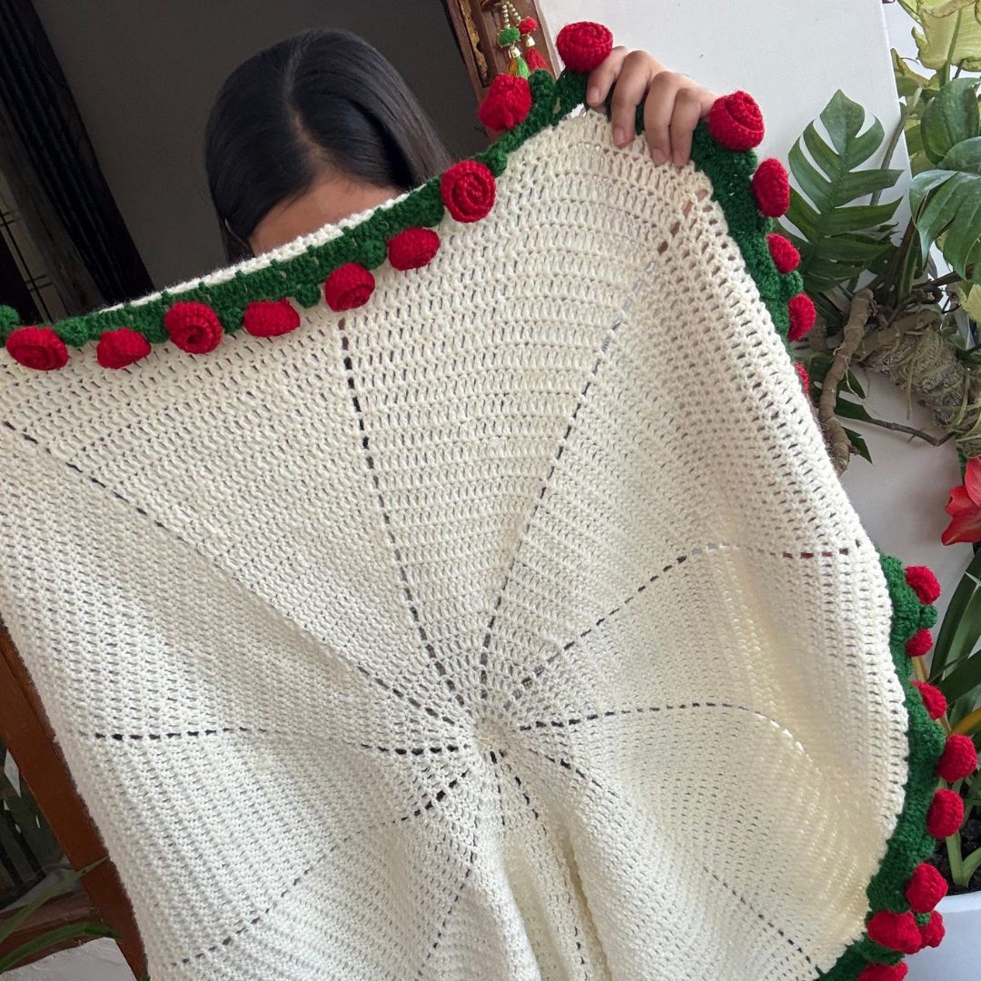 Hand Made Soft Bouquet Blanket (Premium Wool Yarn) - Image 7