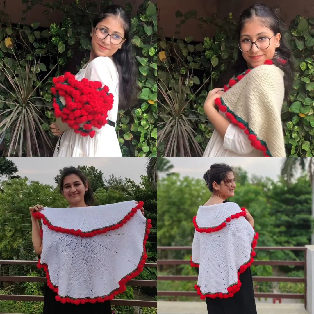 Hand Made Soft Bouquet Blanket (Premium Wool Yarn) - Image 9