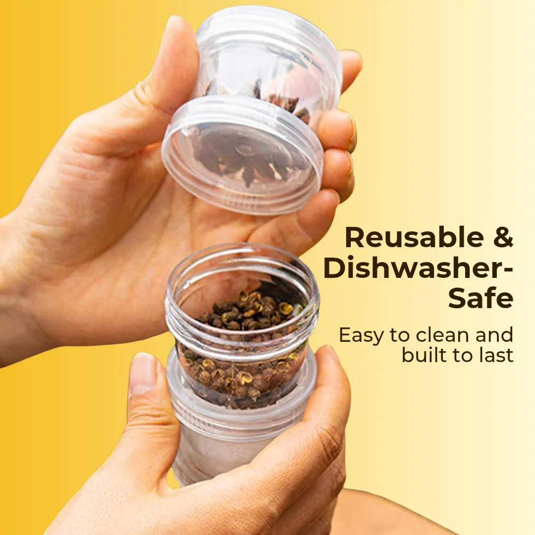 Stackable Spice Jars with Free Kitchen label Stickers - Image 4