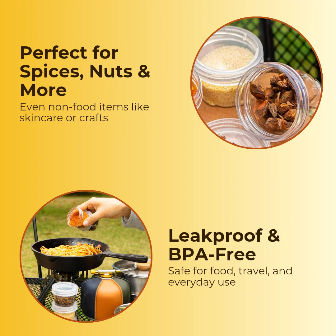 Stackable Spice Jars with Free Kitchen label Stickers - Image 5